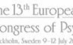 The 13th European Congress of Psychology