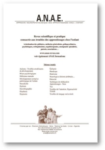 ANAE - revue scientifique Approche Neuropsychologique des Apprentissages chez l'Enfant ANAE - revue scientifique Approche Neuropsychologique des Apprentissages chez l'Enfant