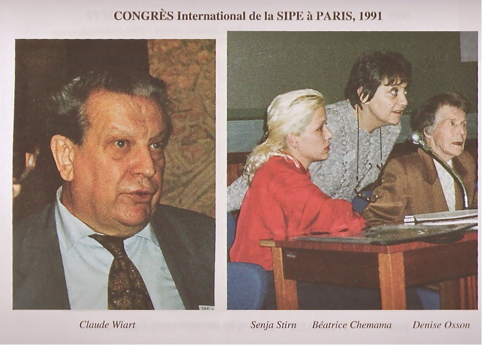 Congrès International de la SIPE, Paris, 1991. Congrès International de la SIPE, Paris, 1991.